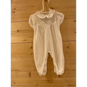 Vintage Carter's White Romper/ Christening Outfit 6-9M